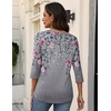 Zeagoo 3/4 Sleeve Womens Top V Neck Shirt Casual Blouse Basic Tshirts S-2XL(Hf36)