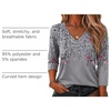Zeagoo 3/4 Sleeve Womens Top V Neck Shirt Casual Blouse Basic Tshirts S-2XL(Hf36)