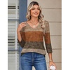 Zeagoo 3/4 Sleeve Womens Top V Neck Shirt Casual Blouse Basic Tshirts S-2XL(Jh398)