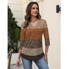Zeagoo 3/4 Sleeve Womens Top V Neck Shirt Casual Blouse Basic Tshirts S-2XL(Jh398)