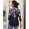 Zeagoo 3/4 Sleeve Womens Top V Neck Shirt Casual Blouse Basic Tshirts S-2XL(Sf103)