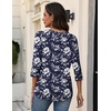 Zeagoo 3/4 Sleeve Womens Top V Neck Shirt Casual Blouse Basic Tshirts S-2XL(Sf238)