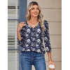 Zeagoo 3/4 Sleeve Womens Top V Neck Shirt Casual Blouse Basic Tshirts S-2XL(Sf238)