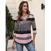Zeagoo 3/4 Sleeve Womens Top V Neck Shirt Casual Blouse Basic Tshirts S-2XL(Tz245)