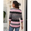 Zeagoo 3/4 Sleeve Womens Top V Neck Shirt Casual Blouse Basic Tshirts S-2XL(Tz245)