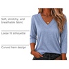 Zeagoo 3/4 Sleeve Womens Top V Neck Shirt Casual Blouse Basic Tshirts S-2XL(Tz273)