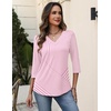 Zeagoo 3/4 Sleeve Womens Top V Neck Shirt Casual Blouse Basic Tshirts S-2XL(Tz300)