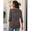 Zeagoo 3/4 Sleeve Womens Top V Neck Shirt Casual Blouse Basic Tshirts S-2XL(Xh532)