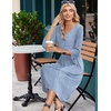 Zeagoo Summer Dresses for Women 2026 3/4 Sleeve Casual Midi Tshirt Dresses(Stripe Tz273)