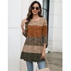 Zeagoo Women Tops 3/4 Sleeve Dressy Casual Plus Size Tunics Loose Blouses(Khaki-jh398)