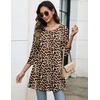 Zeagoo Women Tops 3/4 Sleeve Dressy Casual Plus Size Tunics Loose Blouses(Leopard Print-pa222)