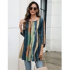 Zeagoo Women Tops 3/4 Sleeve Dressy Casual Plus Size Tunics Loose Blouses(Multicolor-cx289)