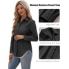 Zeagoo Women’s Button Down Shirts Long Sleeve Business Casual Blouses Tops(Black)