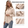 Zeagoo Women’s Button Down Shirts Long Sleeve Business Casual Blouses Tops(Light Khaki)
