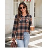 Zeagoo Womens Flannel Plaid Shirts Long Sleeve Button Down Tops Work Blouse(Autumn Rust Plaid)