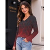 Zeagoo Womens Shirts Long Sleeve Tops V Neck Casual Basic Tee Fall Outfits(Mz838)