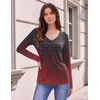 Zeagoo Womens Shirts Long Sleeve Tops V Neck Casual Basic Tee Fall Outfits(Mz838)