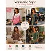 Zeagoo Womens Tops 3/4 Sleeve Blouses Dressy Casual Shirt Pleated Tunic(Bobo Green 839)