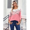 Zeagoo Womens Tops 3/4 Sleeve Blouses Dressy Casual Shirt Pleated Tunic(Floral Pink 122)