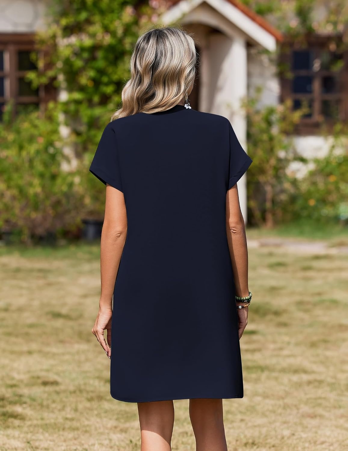 image:imageZeagoo Summer Dresses for Women Shift Dress Casual Mini Vacation Sundress02 Solid Navy