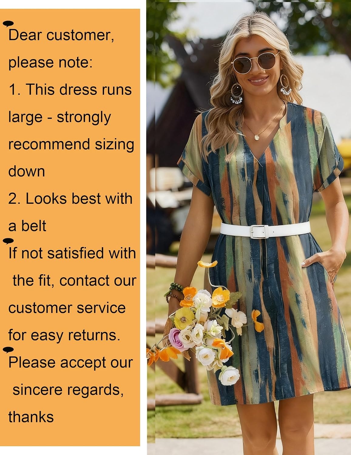 image:imageZeagoo Summer Dresses for Women Shift Dress Casual Mini Vacation SundressKhaki Tie Dye