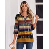 Zeagoo 3/4 Length Sleeve Womens Tops Casual Dressy Summer Fall Shirts(Cx379)