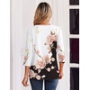 Zeagoo 3/4 Length Sleeve Womens Tops Casual Dressy Summer Fall Shirts(Floral 347)