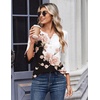 Zeagoo 3/4 Length Sleeve Womens Tops Casual Dressy Summer Fall Shirts(Floral 347)