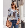 Zeagoo 3/4 Length Sleeve Womens Tops Casual Dressy Summer Fall Shirts(Geometric Multicolor)