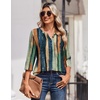 Zeagoo 3/4 Length Sleeve Womens Tops Casual Dressy Summer Fall Shirts(Multicolor 289)
