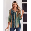Zeagoo 3/4 Length Sleeve Womens Tops Casual Dressy Summer Fall Shirts(Multicolor 289)