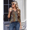 Zeagoo 3/4 Length Sleeve Womens Tops Casual Dressy Summer Fall Shirts(Multicolor 721)