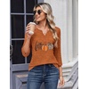 Zeagoo 3/4 Length Sleeve Womens Tops Casual Dressy Summer Fall Shirts(Pumpkin 86)