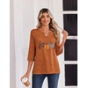 Zeagoo 3/4 Length Sleeve Womens Tops Casual Dressy Summer Fall Shirts(Pumpkin 86)