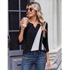 Zeagoo 3/4 Length Sleeve Womens Tops Casual Dressy Summer Fall Shirts(Sd484)