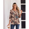 Zeagoo 3/4 Length Sleeve Womens Tops Casual Dressy Summer Fall Shirts(Yg33)