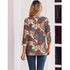 Zeagoo 3/4 Length Sleeve Womens Tops Casual Dressy Summer Fall Shirts(Yg33)