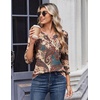 Zeagoo 3/4 Length Sleeve Womens Tops Casual Dressy Summer Fall Shirts(Yg33)