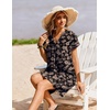 Zeagoo Summer Dresses for Women Shift Dress Casual Mini Vacation Sundress(Black Floral)