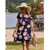 Zeagoo Summer Dresses for Women Shift Dress Casual Mini Vacation Sundress(Navy Sf294)