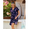 Zeagoo Summer Dresses for Women Shift Dress Casual Mini Vacation Sundress(Purple Floral)