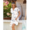 Zeagoo Summer Dresses for Women Shift Dress Casual Mini Vacation Sundress(White Floral)