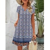 Zeagoo Women’s Casual A-Line Dresses with Pockets Summer Floral Tshirt Dress Short Sleeve Mini Dress Flowy Sundresses(Floral Printed-1)