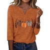 Zeagoo 3/4 Length Sleeve Womens Tops Casual Dressy Summer Fall Shirts(Pumpkin 86)