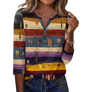 Zeagoo 3/4 Length Sleeve Womens Tops Casual Dressy Summer Fall Shirts(Cx379)