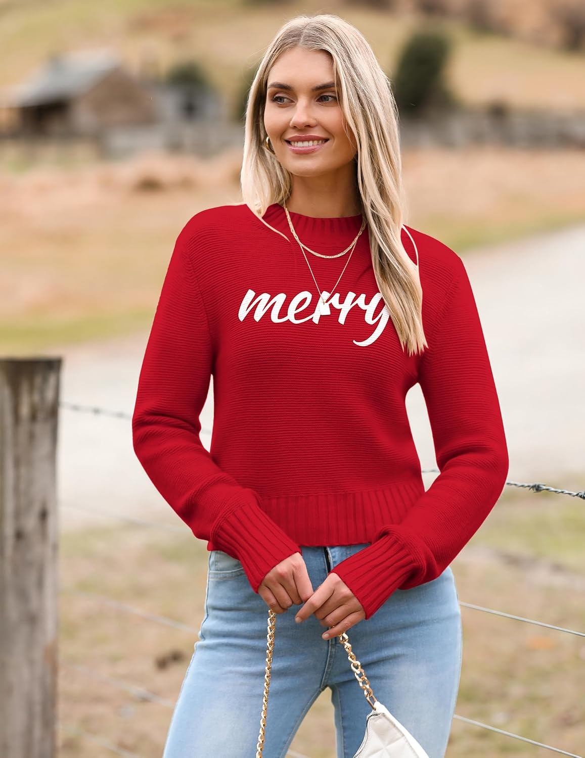 image:imageZeagoo Womens 2026 Fall Crewneck Cropped Sweaters Long Sleeve Knit TopsZmerry