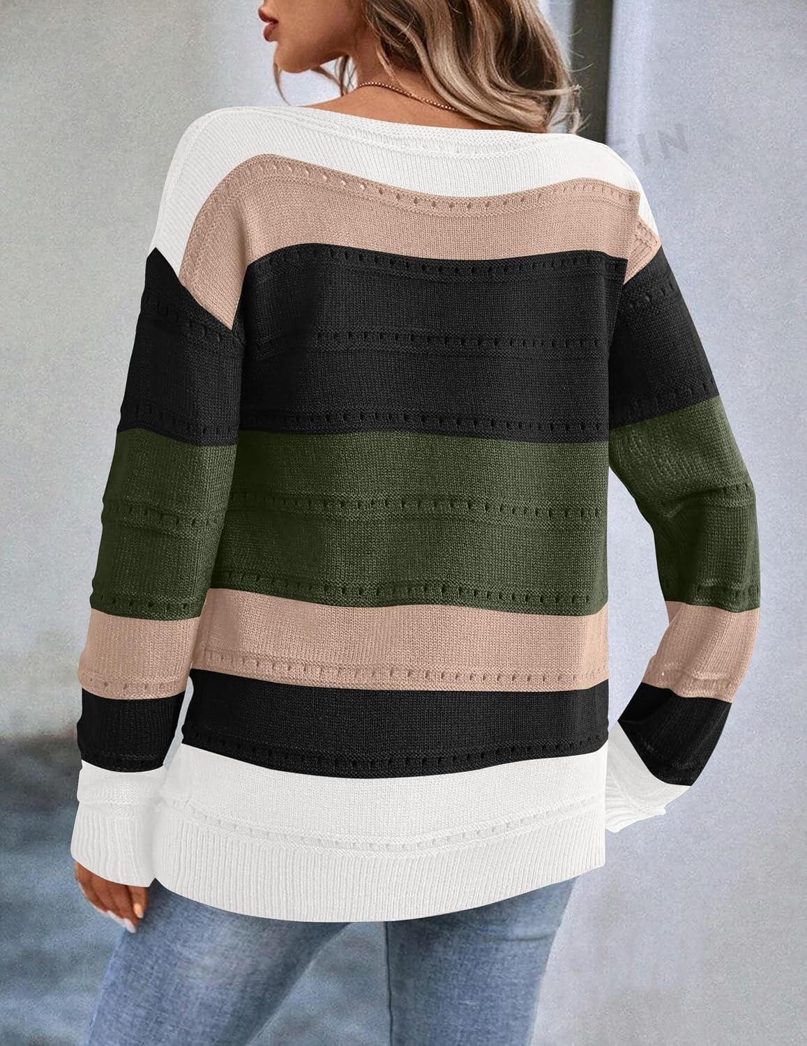 image:imageZeagoo Womens Sweaters Off The Shoulder Crochet Dressy Casual OutfitsMultigreen