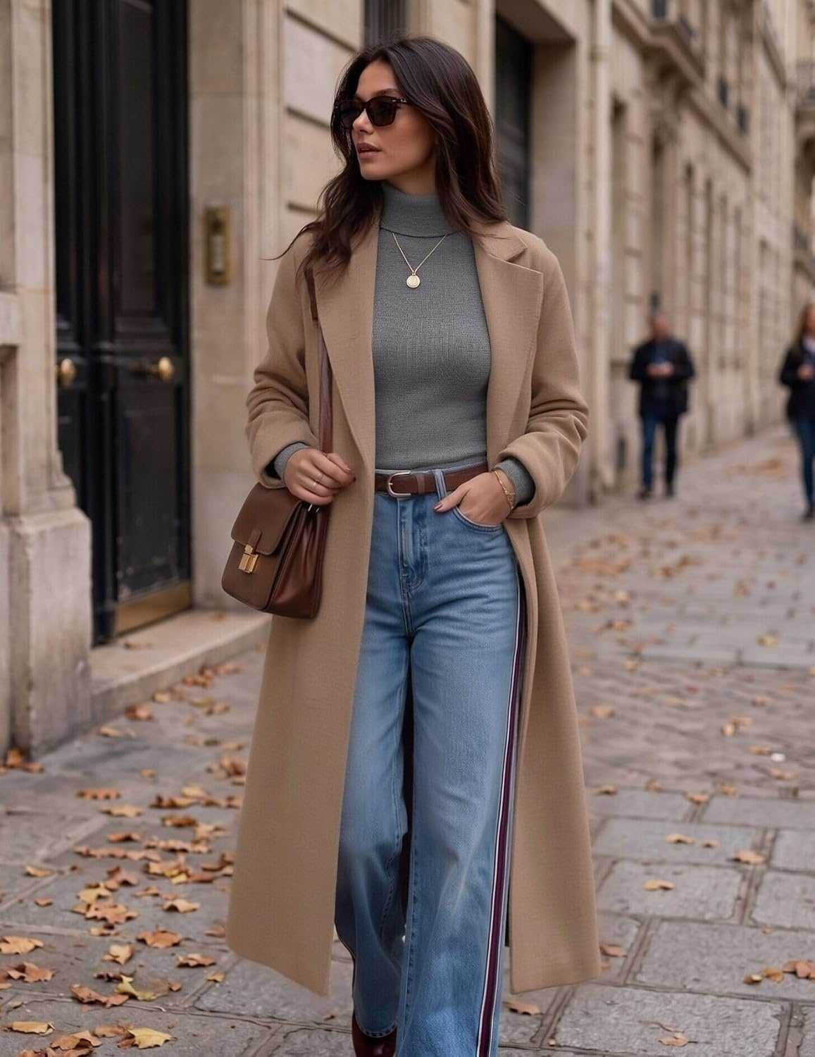 image:imageZeagoo Womens Turtleneck Sweater Long Sleeve Tops Basic Fall ClothesGrey