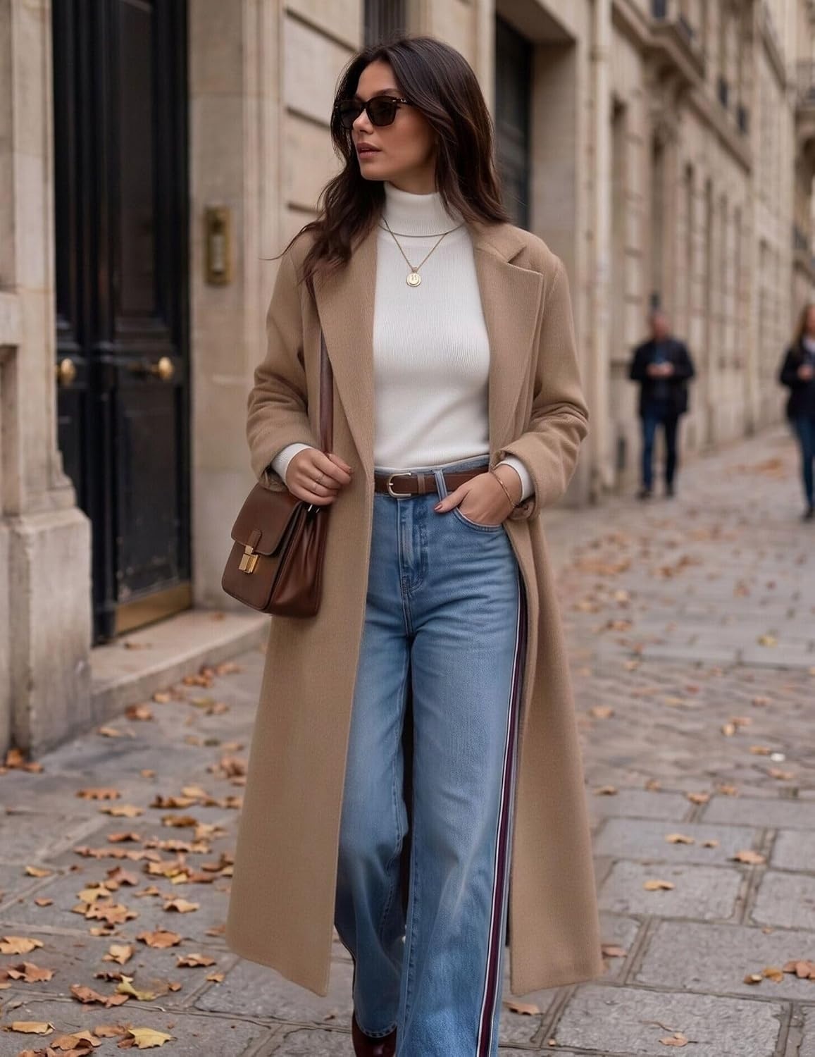 image:imageZeagoo Womens Turtleneck Sweater Long Sleeve Tops Basic Fall ClothesWhite