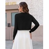 Zeagoo Cropped Cardigan Sweaters for Women Long Sleeve Shrug for Dresses(A-black)